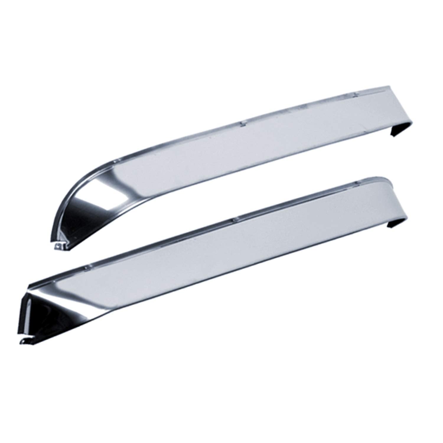 Rain Guards Auto Ventshade [AVS] Xtra Wide for 1979-1987 Freightliner FLC, FLT, 2 pcs. | Window Vent Visors - SST Silver | 52002