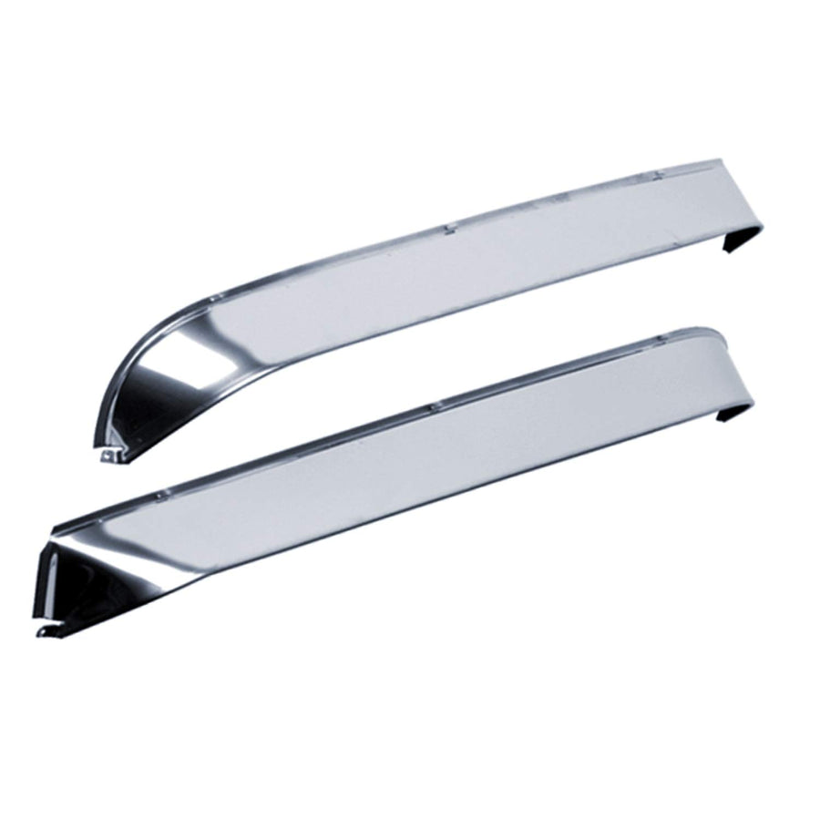 Rain Guards Auto Ventshade [AVS] Xtra Wide for 1999-2016 International Eagle 9300-9400 & Transtar 4200-4300, 1972-2010 Paystar 5000, 2 pcs. | Window Vent Visors - SST Silver | 52008
