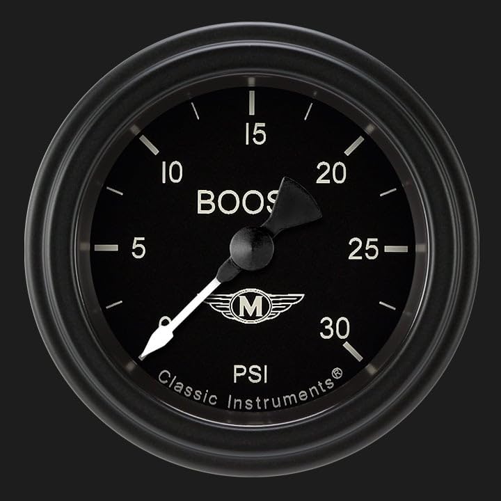 Moal Bomber 2 1/8" Boost Gauge, 30 psi MA142BLF
