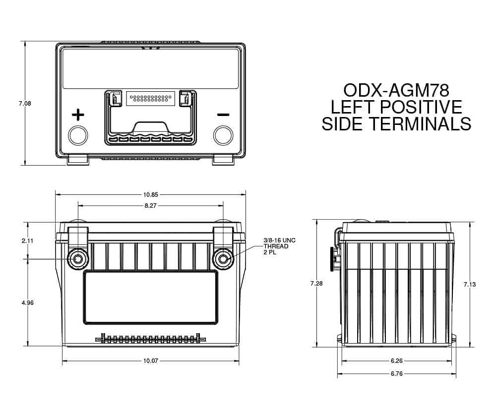 Extreme Series Odyssey Battery ODX-AGM78 AGM Battery