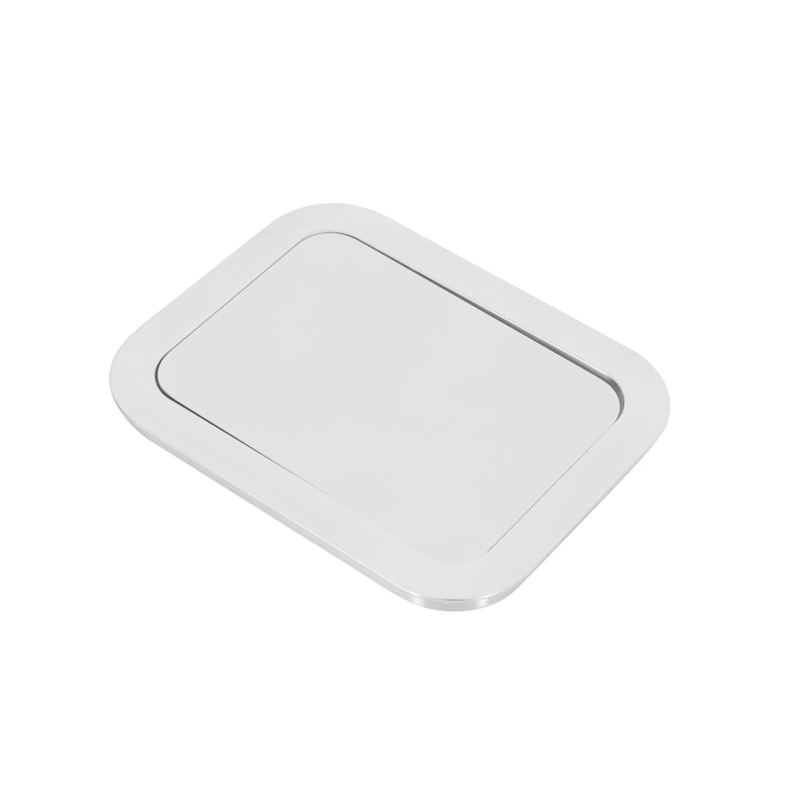 BFDRECTWITHOUT Brothers Trucks Billet Fuel Doors - Polished - w/o Ball Milling - Rectangle