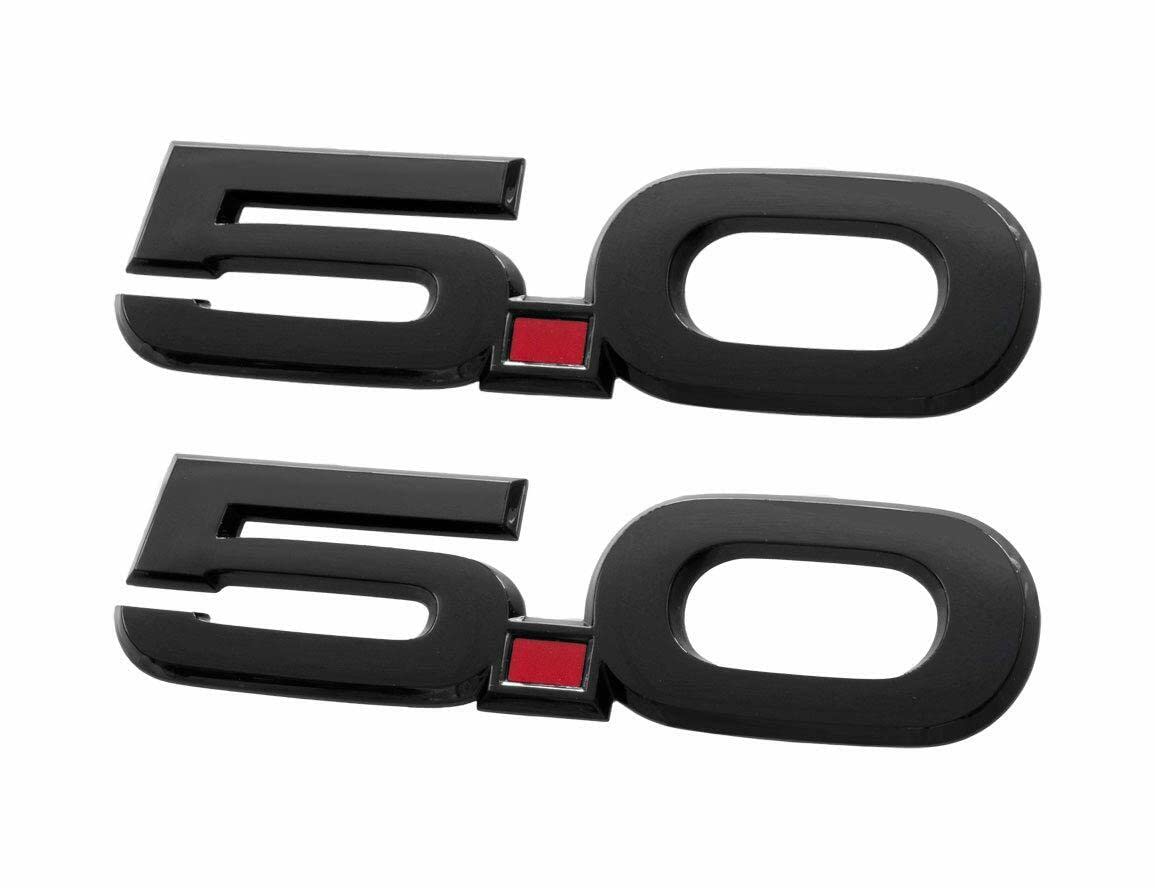 Black 2015-2020 Mustang GT 5.0 Fender Emblems