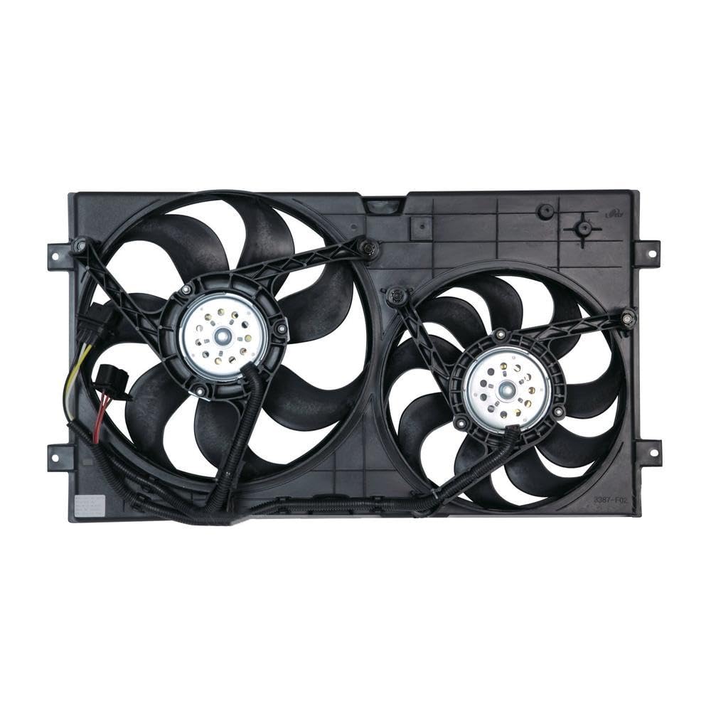 Cooling Fan Assembly TYC 621000 Compatible with 1998-2007 Volkswagen Beetle, Black