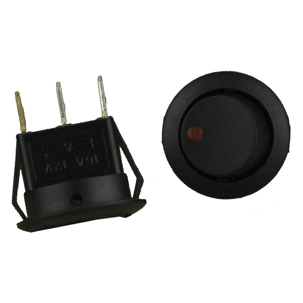 Install Bay Orange Led Round Rocker Switch No Leads 5 Bag- IBRRSO