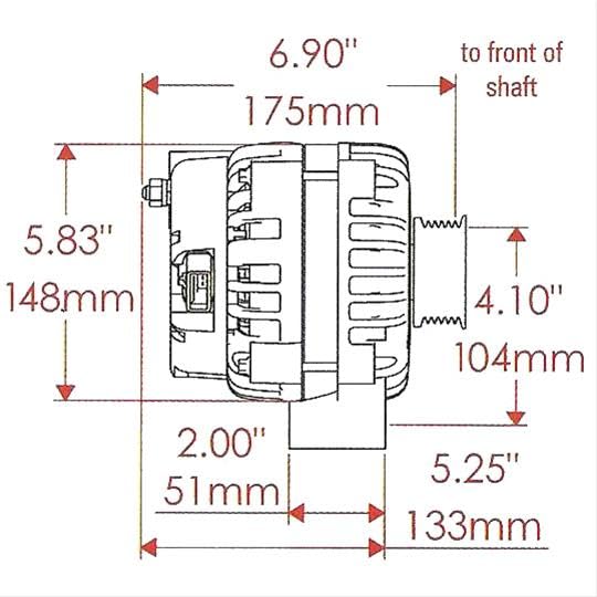 Alt GM Powermaster AD244 Polish 180A 6 grv Pulley w/4 pin VR 1-Wire or OE Hookup