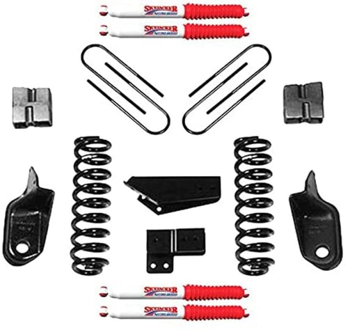 Skyjacker Suspension Lift Kit 184BK-N w/Shock Nitro Shocks 4 in. Lift Incl. Front Coil Springs Brackets Rear U Bolt Kit Rear