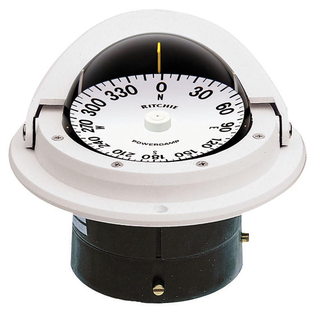 Voyager F-82W Ritchie Compass (White), 3-Inch