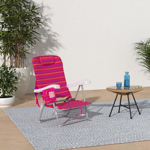 Backpack Hurley Beach Chair, One Size, Bombay Stripe Passion Fruit