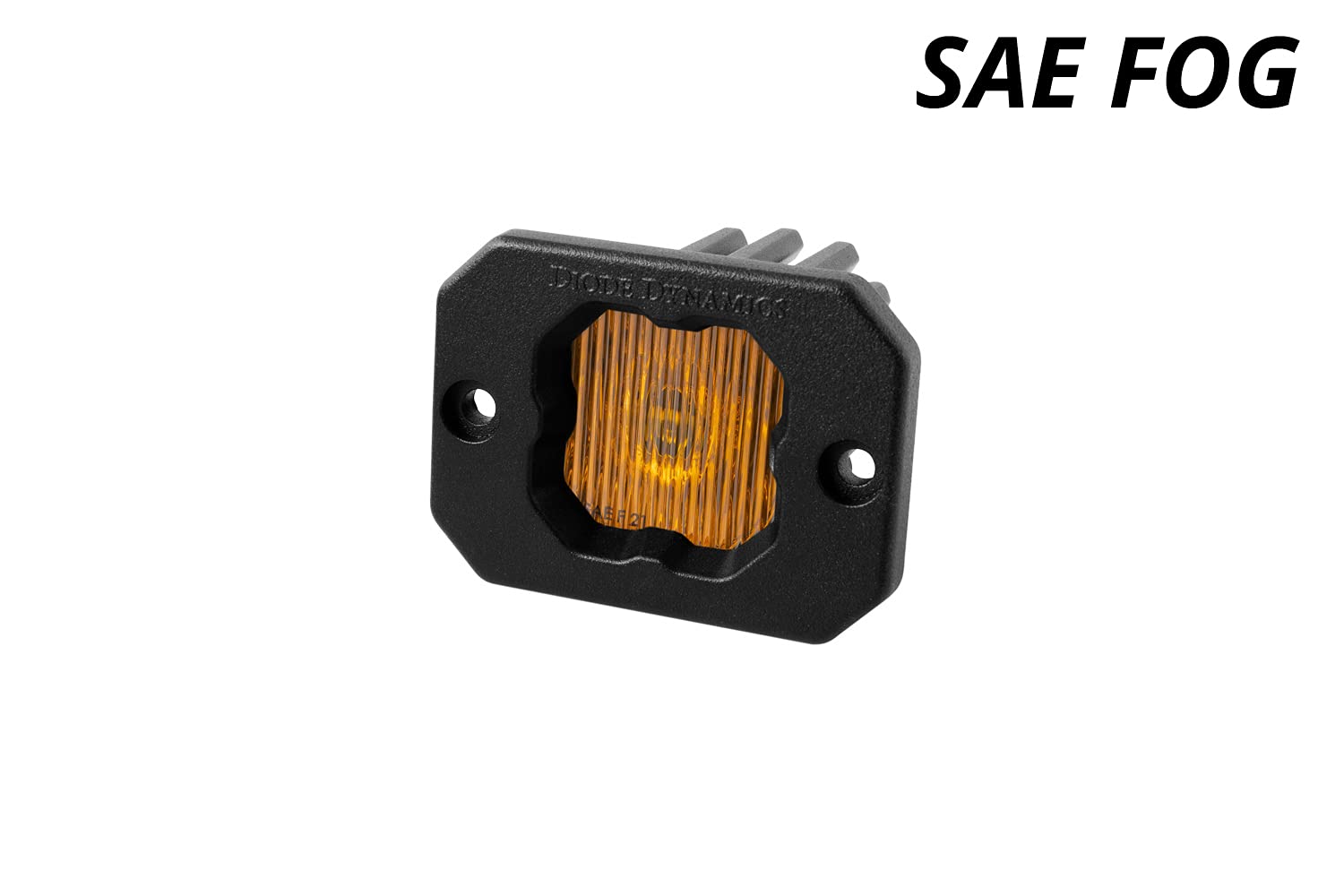 Diode Dynamics Yellow SSC1 SAE/DOT Fog Flush Mount LED Pod (one), Fog w/Amber Backlight SAE