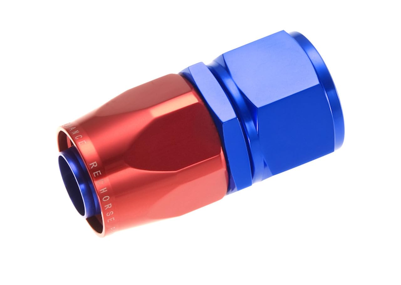 1000-20-1-20 An Straight Red/Blue Aluminum Hose End-Red Horse Performance