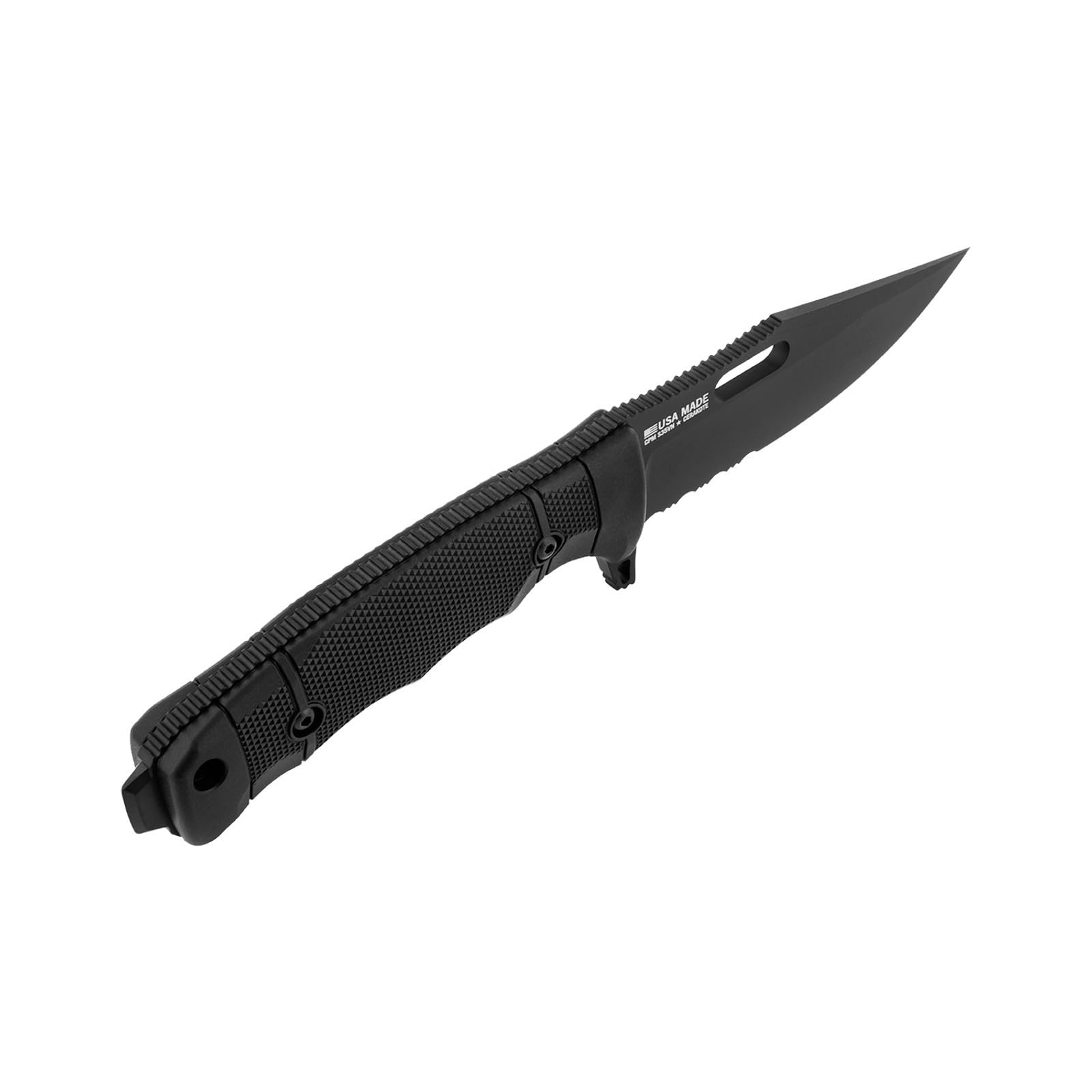 SOG Seal Fx Tactical Fixed Blade Partially Serrated Knife S35Vn Steel Tough Glass-Reinforced Nylon Handle