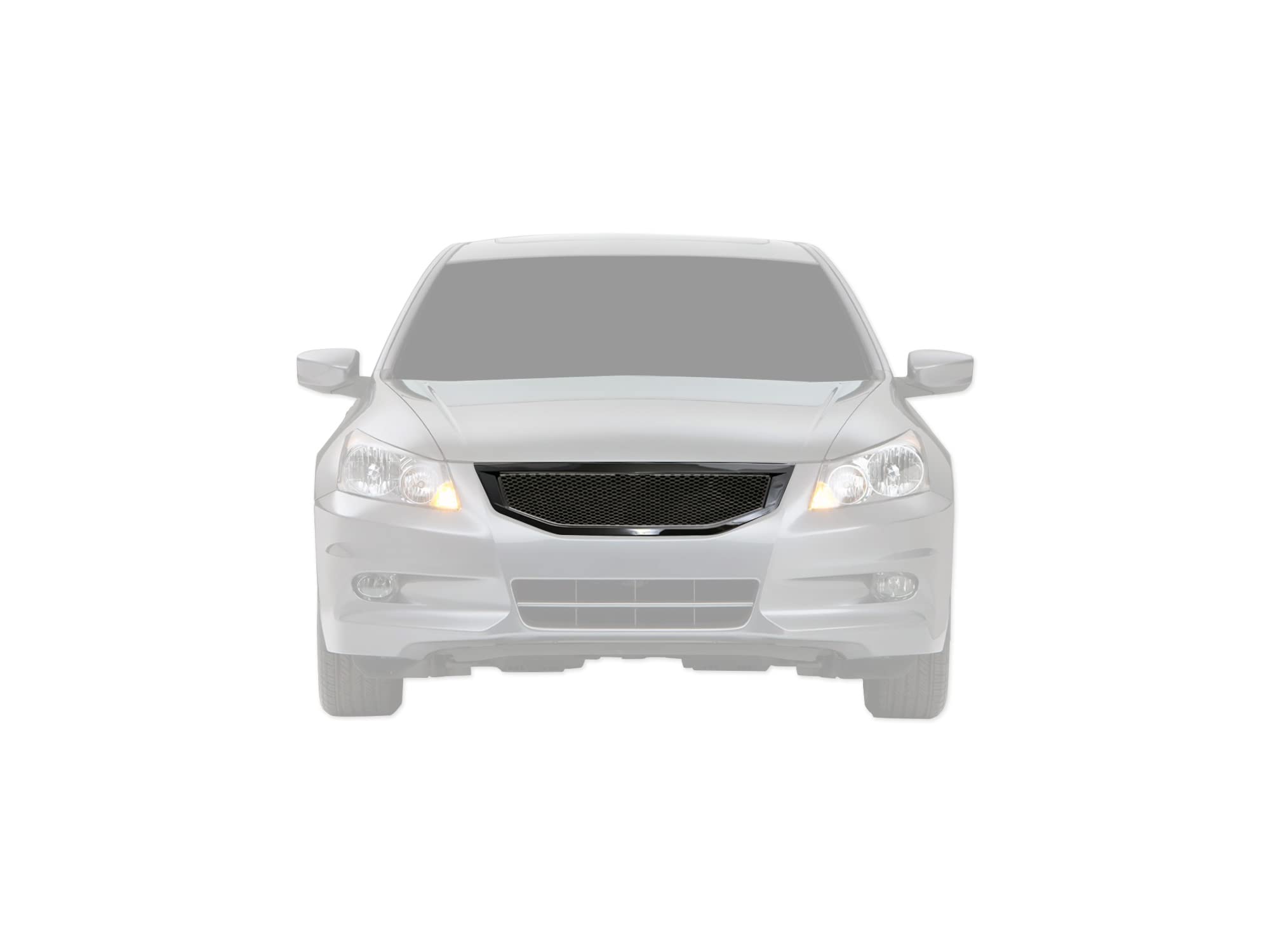 Mesh Grille Armordillo USA Fits 2011-2012 Honda Accord Sedan-Gloss Shell/Matte Black in