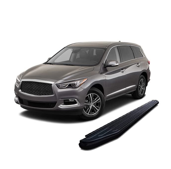 Exceed Black Horse Running Boards Compatible with 2014-2021 Infiniti QX60|2013-2021 Nissan Pathfinder (Excludes 2015 Platinum series)-EX-NIPA13
