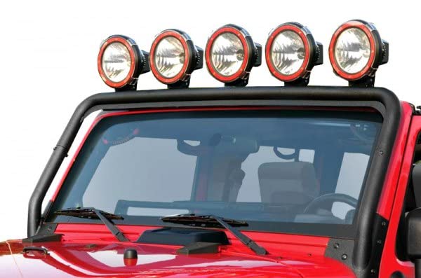 Jeep Wrangler JK Rugged Ridge Light Bar | Windshield Mounted | 11232.21 | Fits 2007-2018 Jeep Wrangler JK