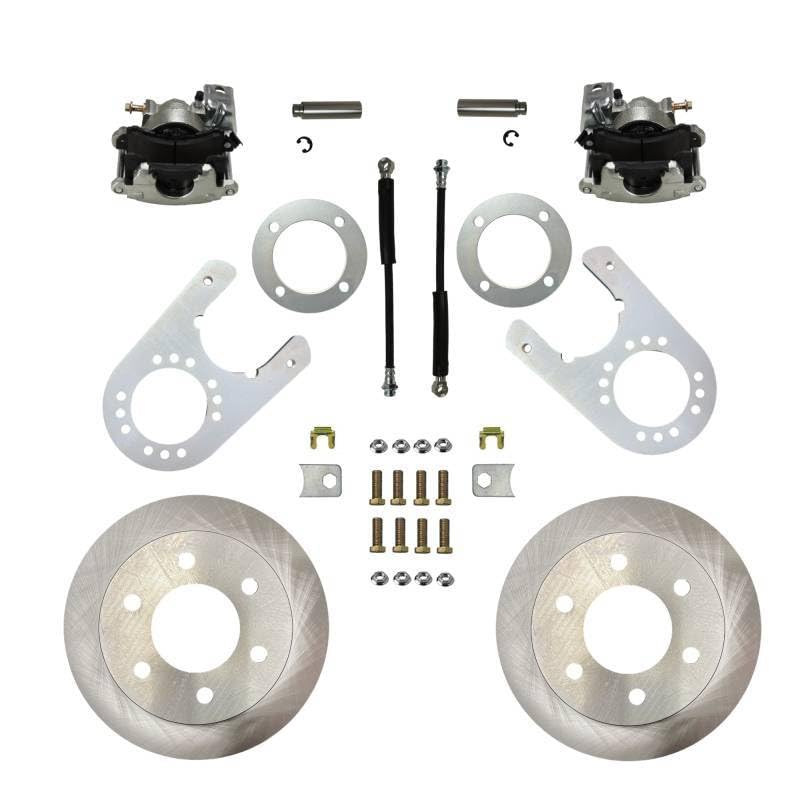 Brake System Leed Brakes, Disc Conversion, Rear, 1 Piston Caliper, 11.65 in Rotors, Iron, Natural, compatible with GM Fullsize Truck 1988-98, Kit
