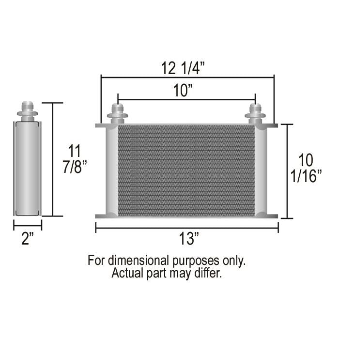 KIT-Stack Derale Plate Cooler 34 Row (-8AN 90° Swivel)