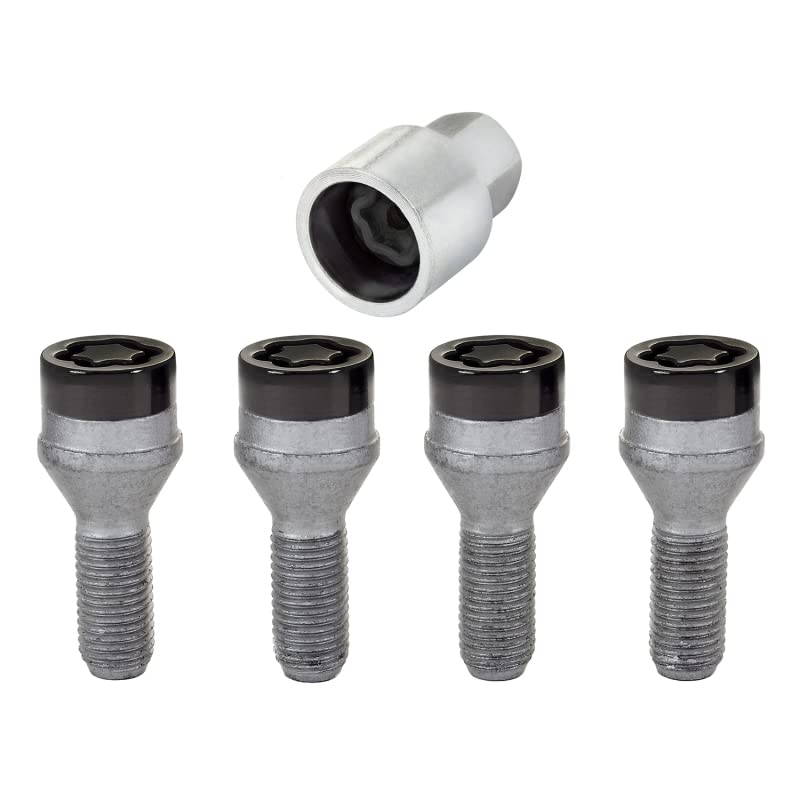 Black Bolt Style McGard 27361 Cone Seat Wheel Lock Set (M12 x 1.25 Thread Size) - Set of 4