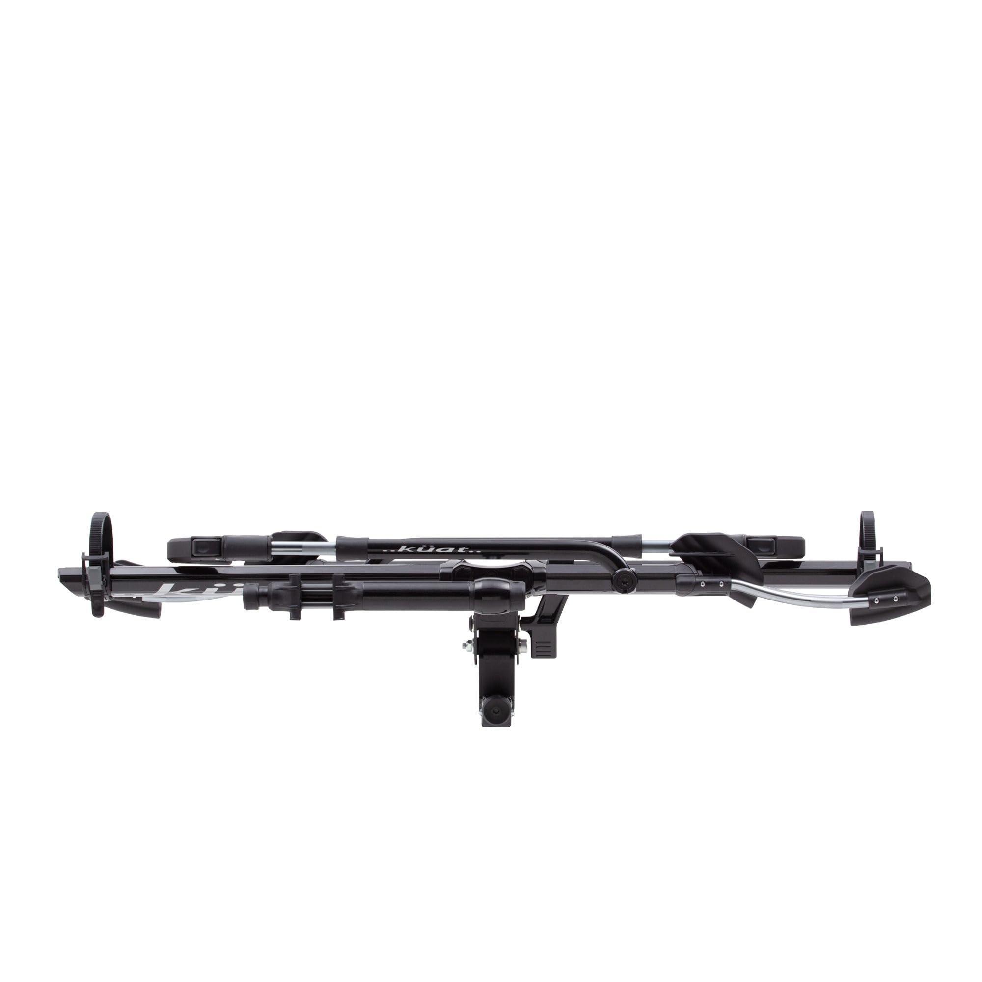 2-Bike Hitch Rack KUAT NV 2.0-2" | Robust 2-Bike Rack with Trail Doc for Riders & Cyclists | Rugged All-Metal Construction | E-Bike Compatible | Easy Installation, Black Metallic/Gray Anodize