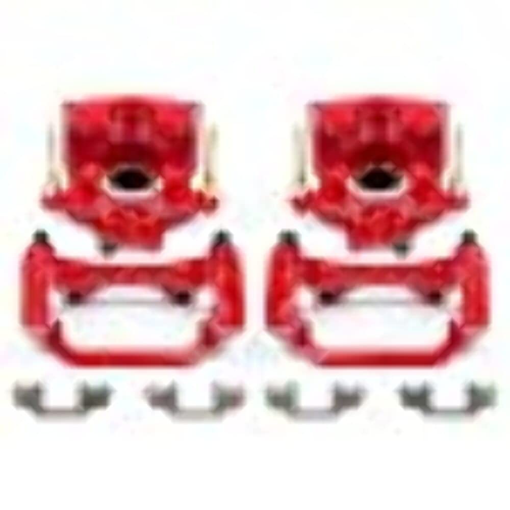 Power Stop Pair of Rear S1448 High-Temp Red Powder Coated Calipers