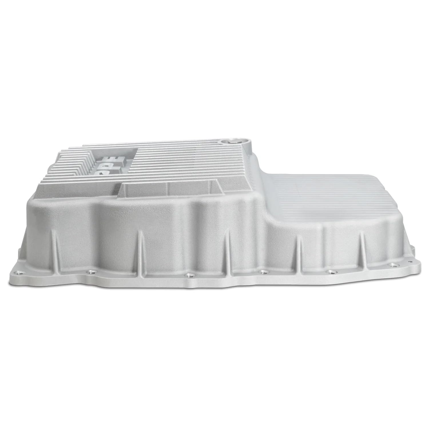 Heavy Duty PPE Cast Aluminum Deep Transmission Pan (BRUSHED) 128051310 Compatible for 2018+ GM Silverado 1500 with Allison 10L80 Transmission