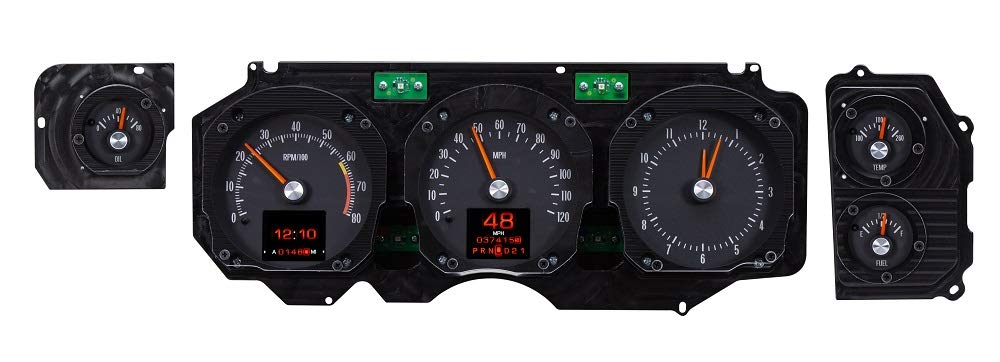 Dakota Digital Retrotech Gauge RTX-70C-CVL-X Instrument System Compatible with 1970-72 Chevy Chevelle SS/Monte Carlo/El Camino and 1971 GMC Spring SP