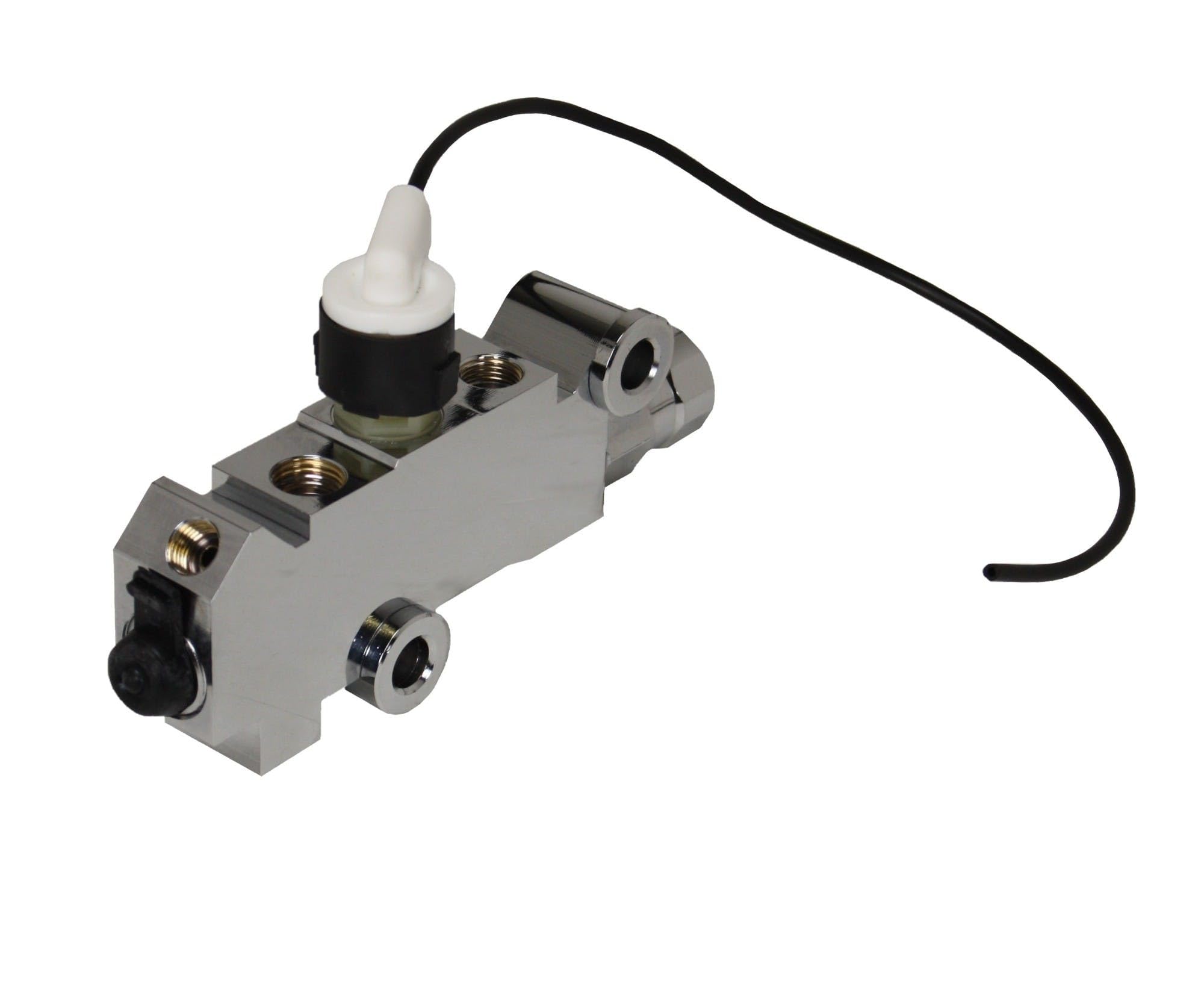 8 Inch Dual Power Booster LEED BRAKES, 1-1/8 Inch Bore Master, Side Mount, Disc/Disc (Chrome)