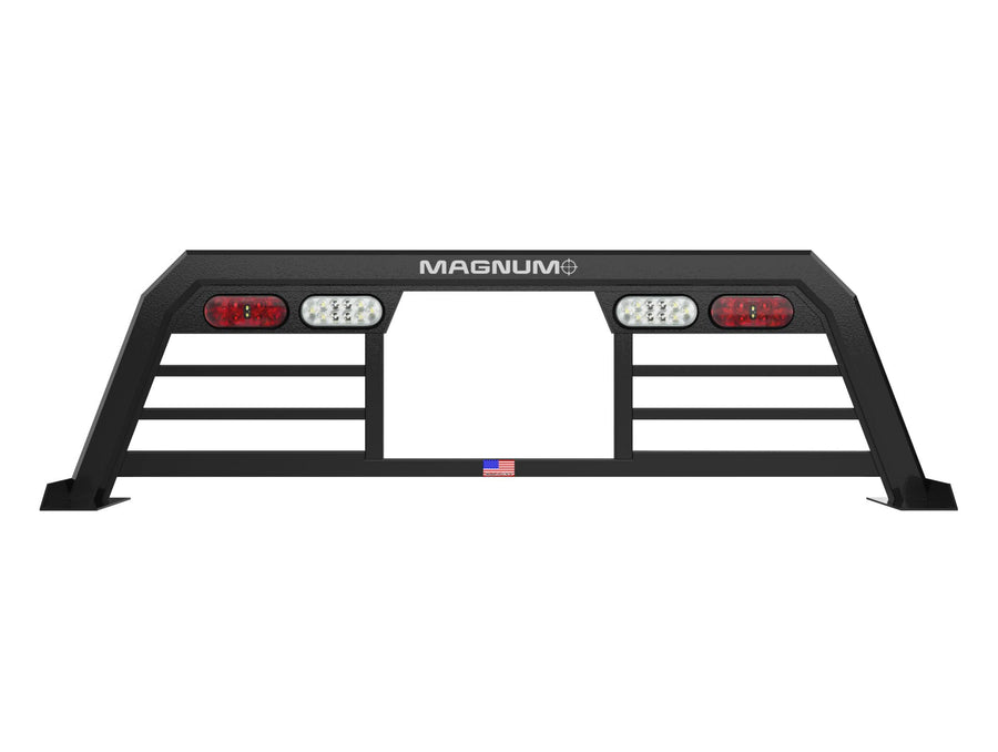Low Pro Magnum Lighted Headache Rack Bars with Window | Fits 99-16 Ford Super Duty