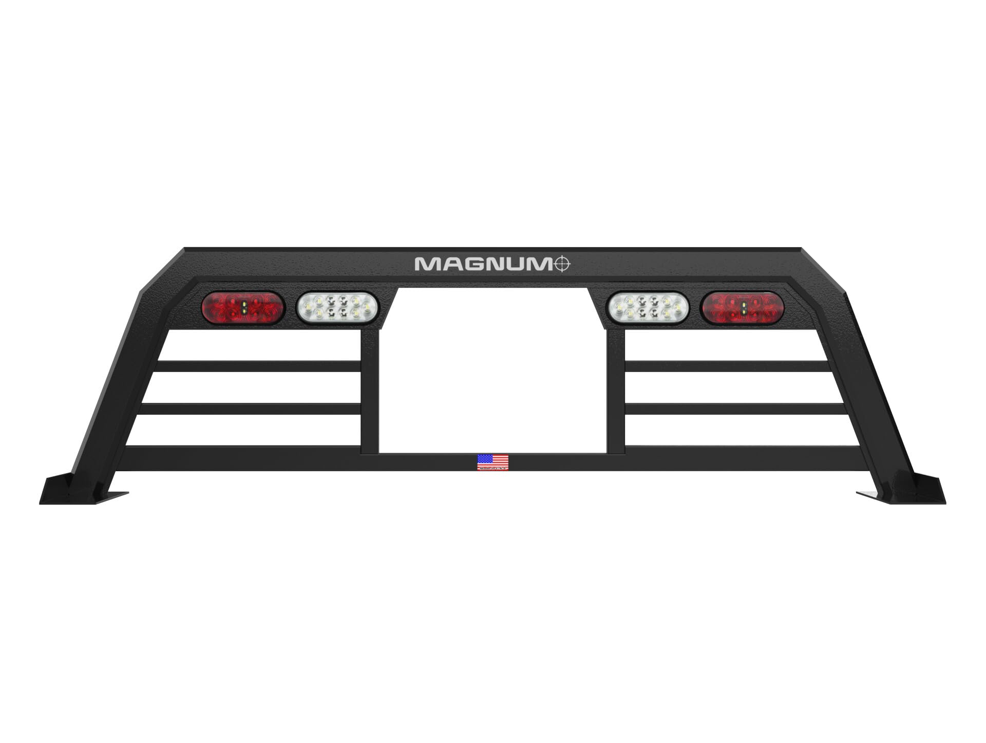 Low Pro Magnum Lighted Headache Rack Bars with Window | Fits 99-16 Ford Super Duty