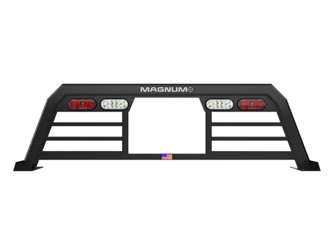 Low Pro Magnum Lighted Headache Rack Bars with Window | Fits 15-20 Ford F-150