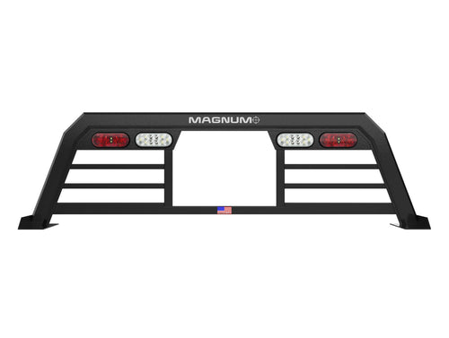 Low Pro Magnum Lighted Headache Rack Bars with Window | Fits 15-20 Ford F-150