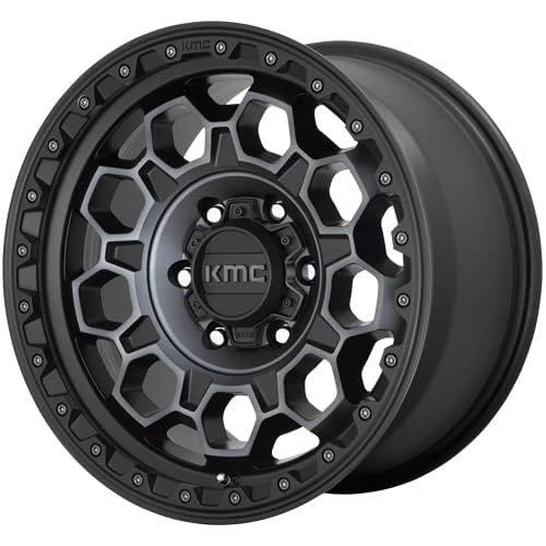 KMC 17X9 TREK 6X5.54.53-12mm SATIN BLACK WITH GRAY TINT - KM54579068412N