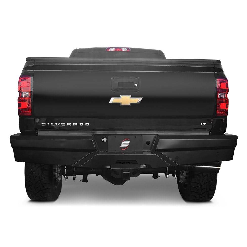 Elevation Series SteelCraft 65-20490 Full Width Black Rear HD Bumper