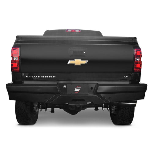 Elevation Series SteelCraft 65-20490 Full Width Black Rear HD Bumper