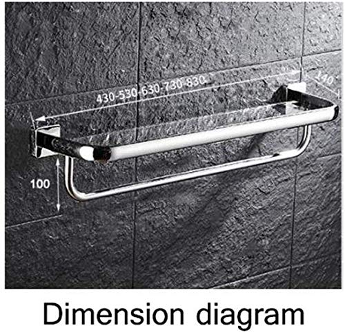 304 stainless steel BTBT bathroom glass shelf with Towel rack, wallmounted bathroom multipurpose racks, (multisize options) Bathroom Shelf (Size : 33cm)
