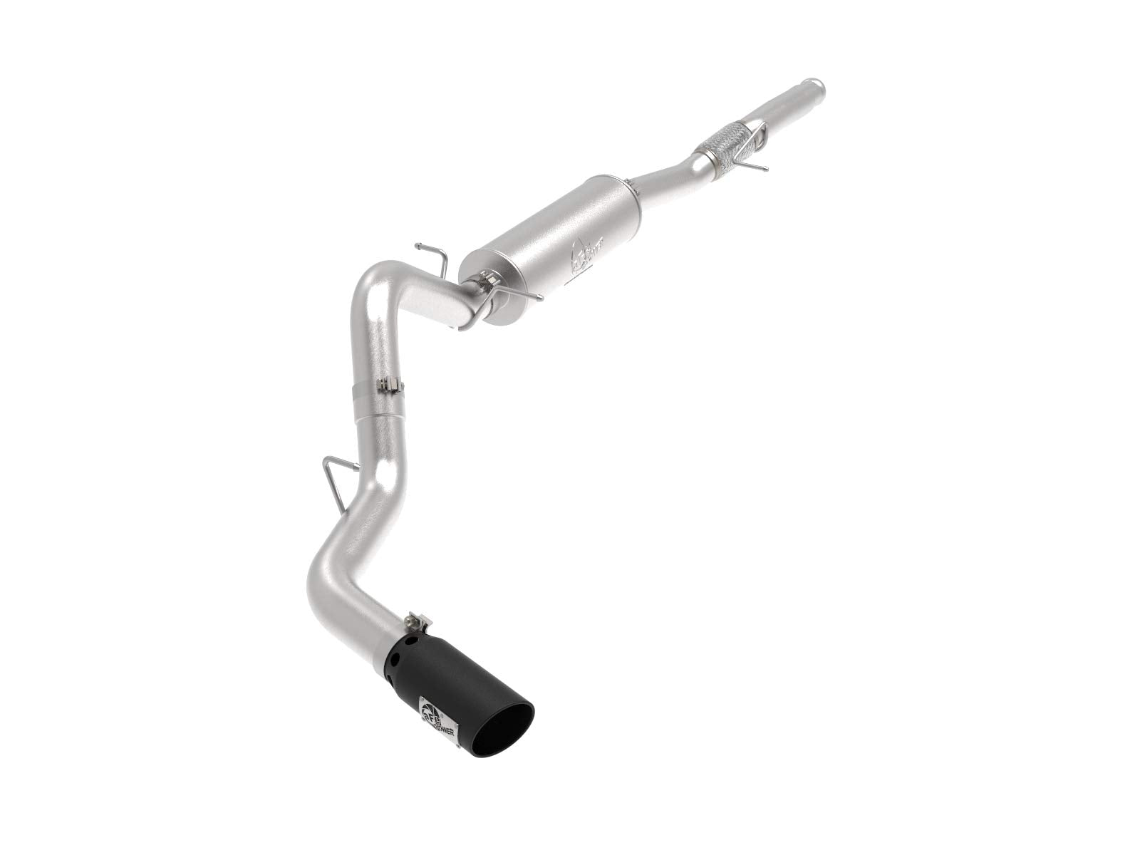 Apollo GT Series aFe Power 49-44116-B 4 IN 409 Stainless Steel Cat-Back Exhaust System w/Black Tip