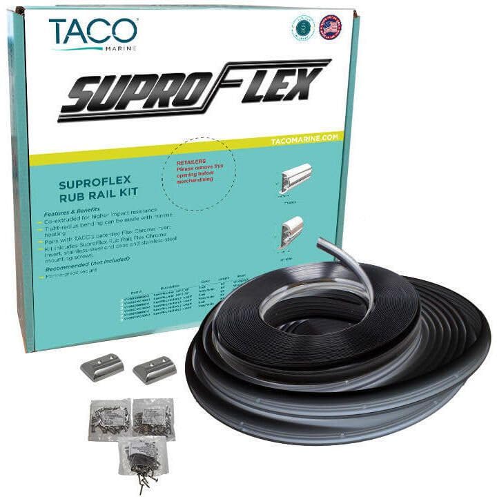 Semi-Rigid TACO Marine SuproFlex Small Rub Rail Kit, 1-5/8" X 7/8"