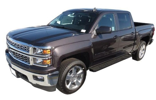 TrailFX Running Board RBW03B Fits Chevrolet Silverado 1500 Crew Cab 2007-2018 Steel 6.5 Inch Black Powder Coated Steel Rocker Panel Mount 300 lb Capacity Set of 2 Running Boards