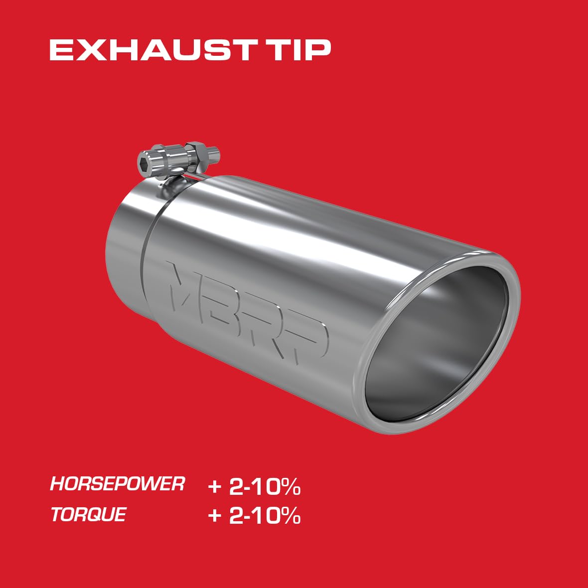 MBRP 4in O.D. Universal Tip Angled Rolled End 3 inlet 10 length