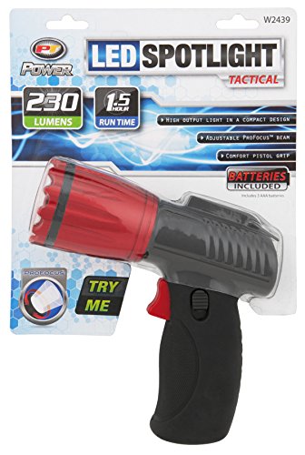 FirePoint LED Tactical Pistol Grip Spotlight Flashlight Performance Tool W2439 Candy Apple Red (230 Lumens)