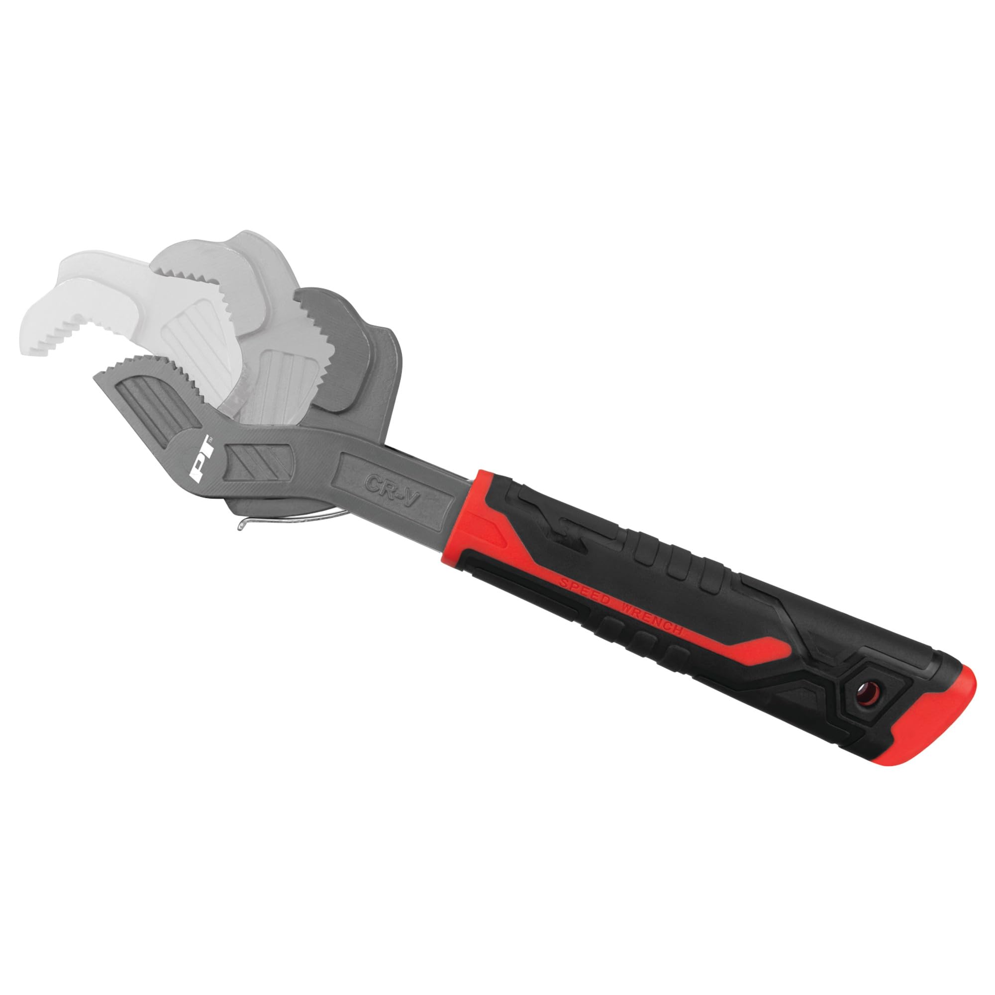 12 In. Performance Tool W30798 Universal Wrench, Drop-Forged Chrome Vanadium, Ratcheting Action, Spring-Loaded, TPR Handle
