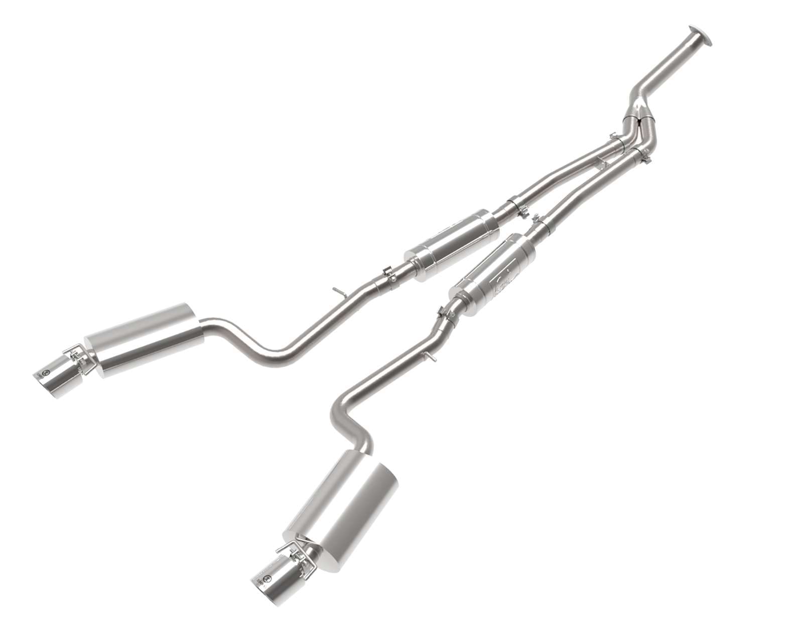 aFe Power 3 IN to 2-1/2 IN 304 Stainless Steel Takeda Cat-Back Exhaust System w/Polish Tip Fit Lexus IS200t 16-17 L4-2.0L (t) 49-36059-P