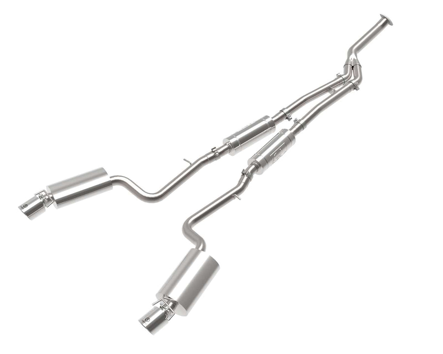 aFe Power 3 IN to 2-1/2 IN 304 Stainless Steel Takeda Cat-Back Exhaust System w/Polish Tip Fit Lexus IS200t 16-17 L4-2.0L (t) 49-36059-P