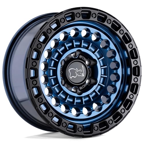 SENTINEL Black Rhino Hard Alloys 17X8.5 6X5.5 4.36-10mm COBALT BLUE W/BLACK RING - 1785STN-06140U12