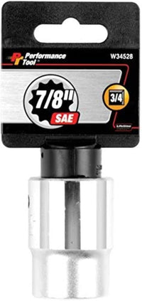 W34528 Performance Tool 3/4-Inch Drive 12-Point SAE Standard Socket, 7/8-Inch