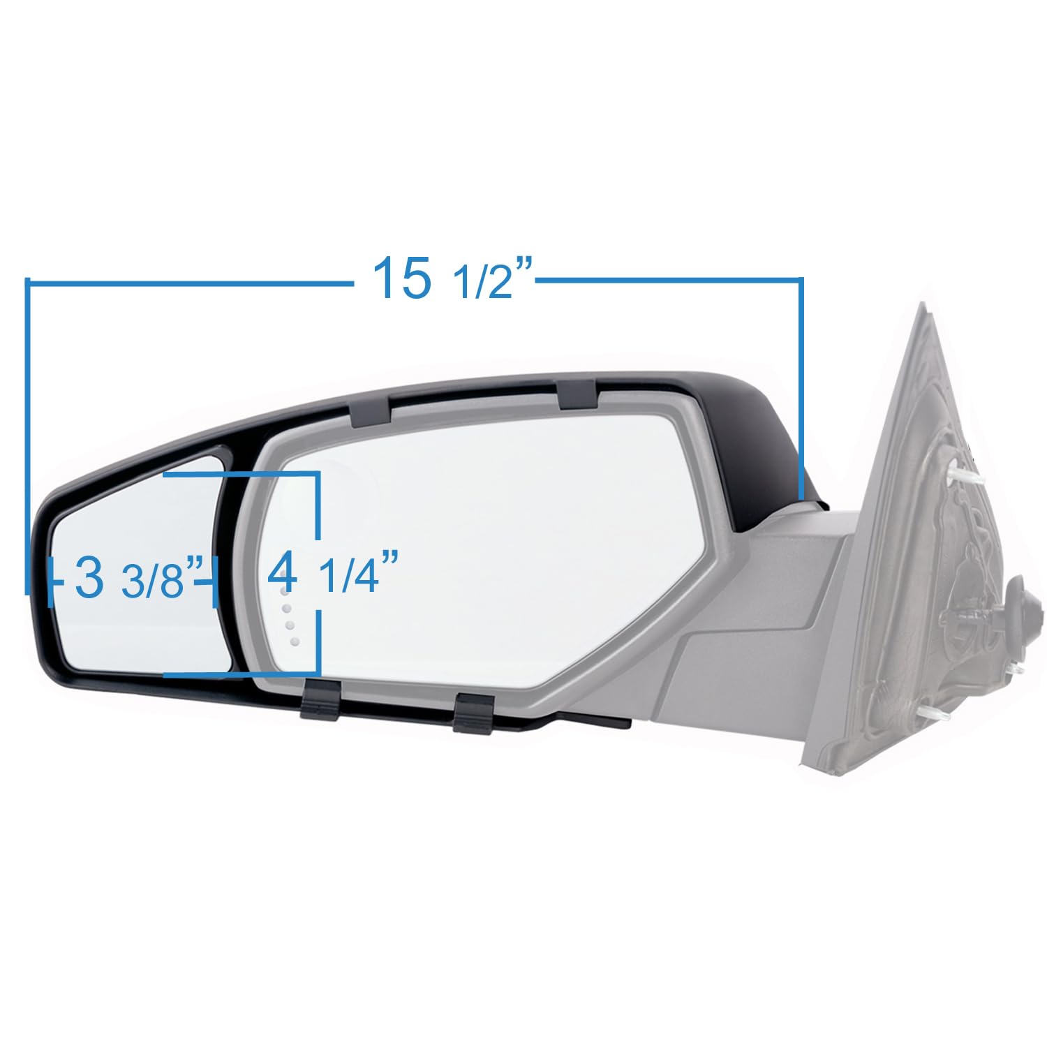 K SOURCE 80910 Snap & Zap Custom Fit Towing Mirror for 2014-2019 Silverado 1500, 2500, 3500 (No 2014), Sierra 1500, 2500, 3500 (2015-2018), Patented