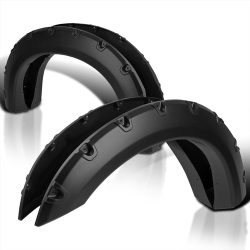 Spec-D Tuning Black Fender Flare Wheel Cover 4PC Front + Rear Compatible with 1999-2007 Ford F250 F350 F450 Super Duty