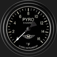 Moal Bomber Classic Instruments 2 5/8" Pyrometer Full Sweep