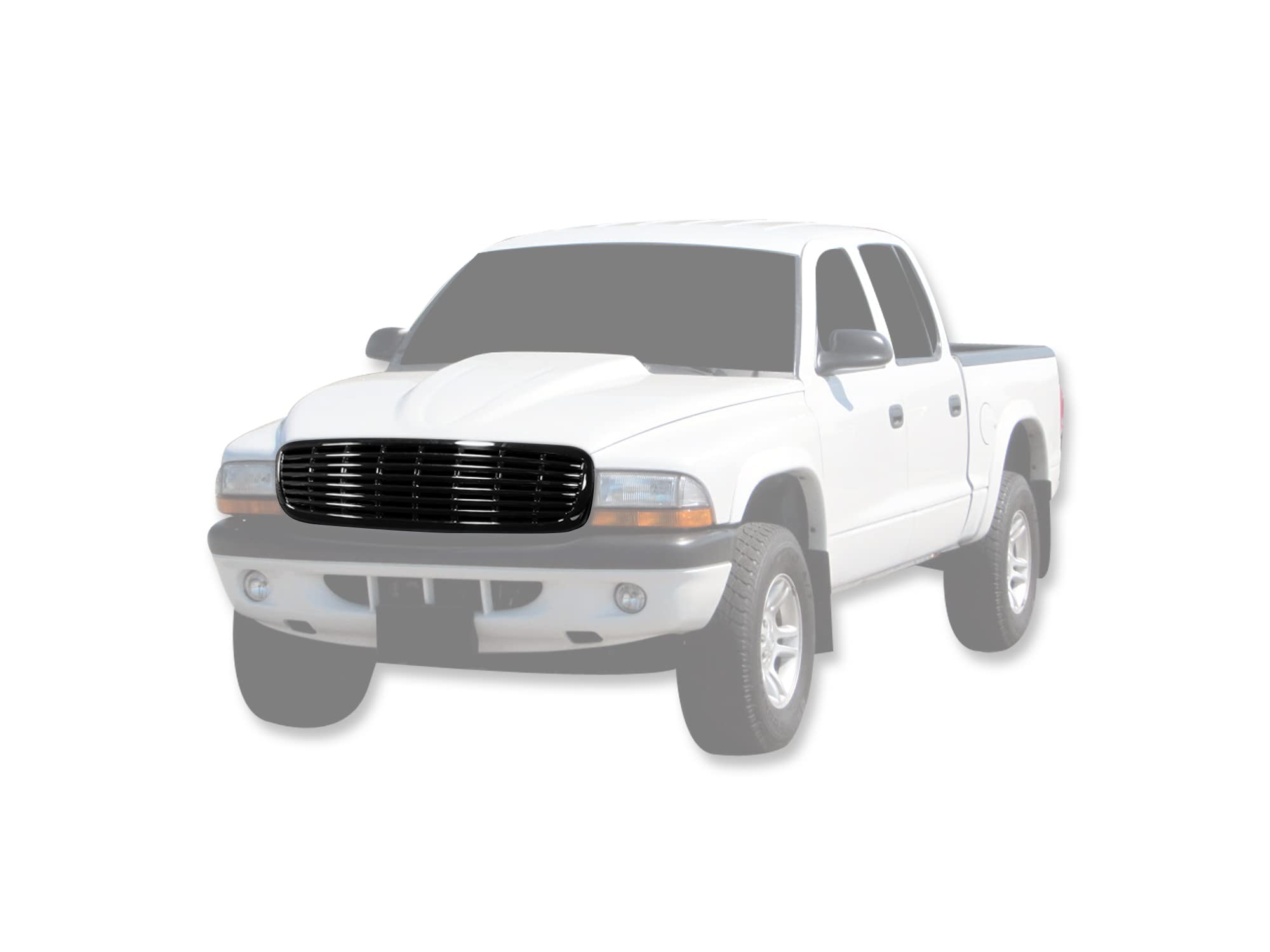 7147737 Armordillo USA Horizontal Front Grill Grille - Gloss Black Fits 1997-2003 Dodge Durango