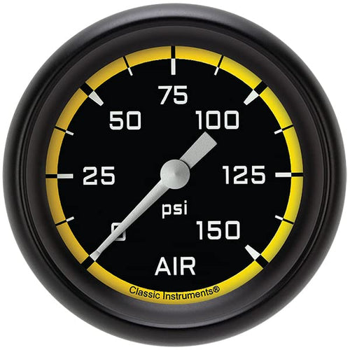 AX318YBPF Classic Instruments AutoCross Yellow 2-5/8" Air Pressure Gauge