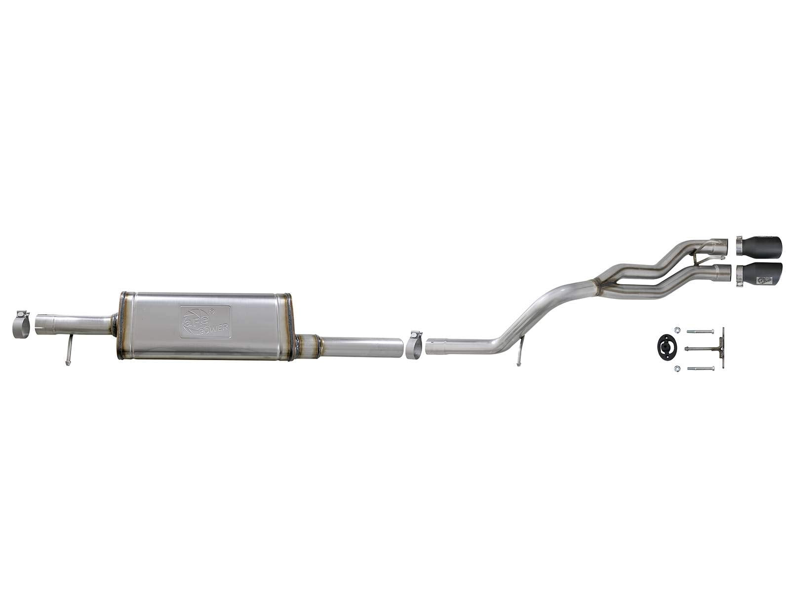 Rebel Series aFe Power 49-48054-B Stainless Steel Cat-Back Exhaust System (Black Tips)